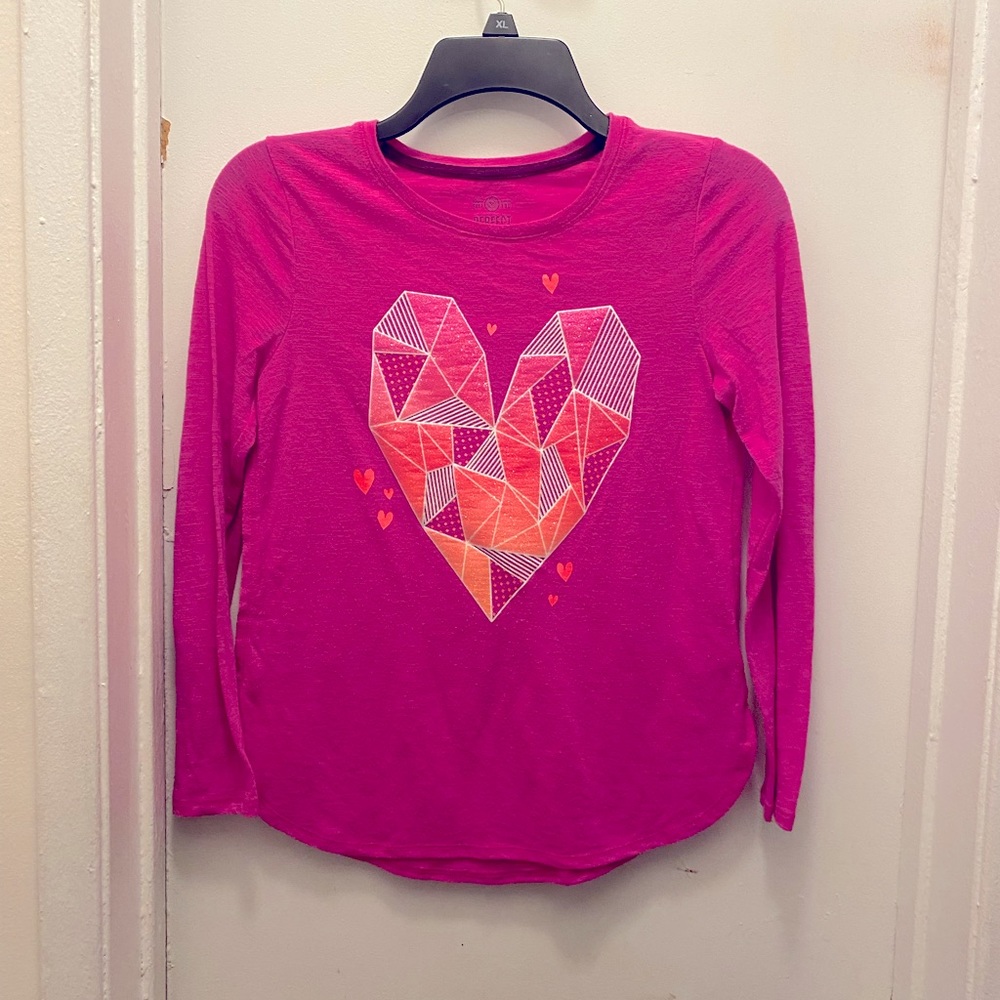 Used girls long sleeve pink shirt